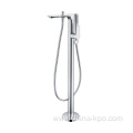 Floor Mounted Bath Mixer With Hand Shower